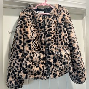 Girls H&M leopard jacket